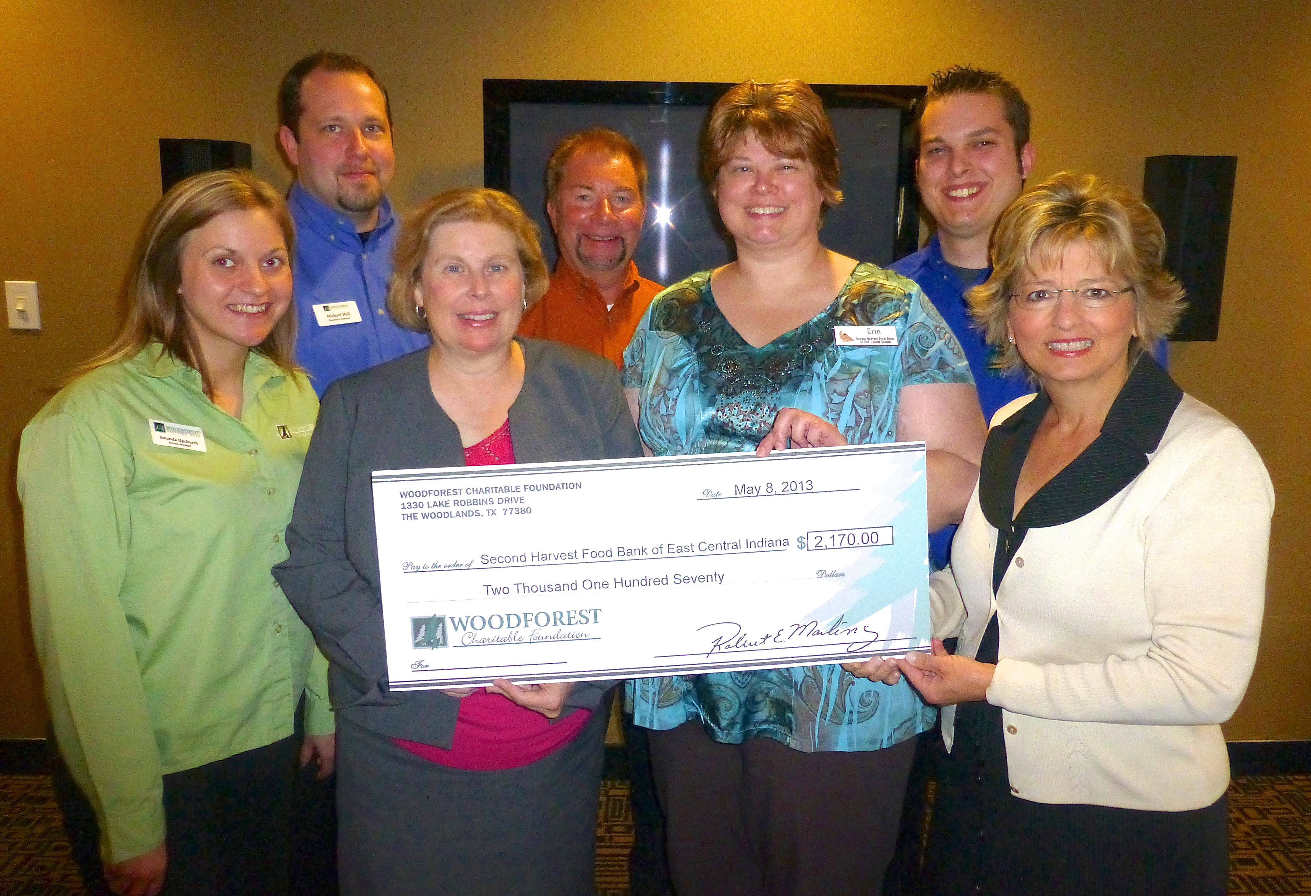 Second Harvest Food Bank of East Central Indiana receives $2,170 donation from WCF.