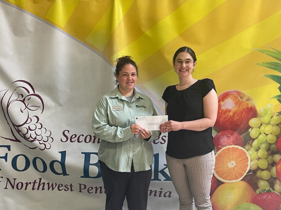 Second Harvest Food Bank of Northwest Pennsylvania received a $3,120.00 donation from WCF.