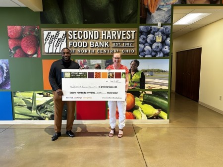 Second Harvest Food Bank of North Central Ohio recently received a $1,315.00 donation from WCF.