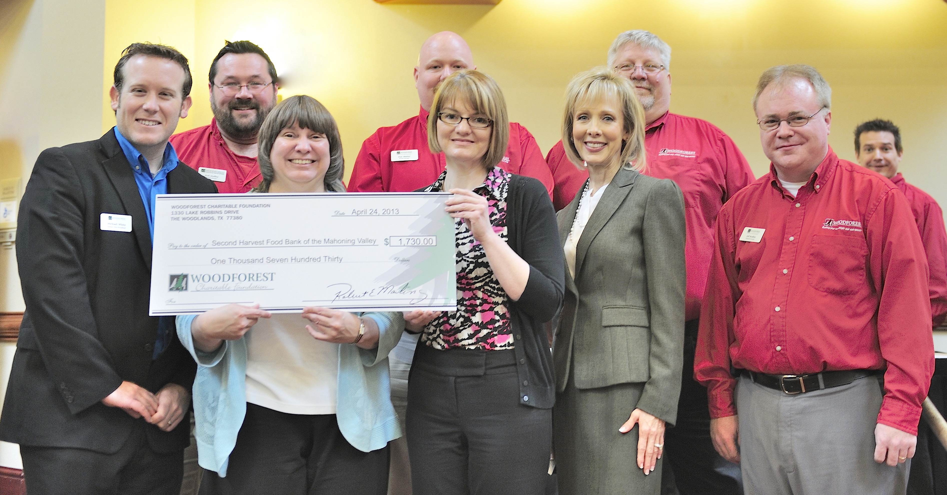 Second Harvest Food Bank of Mahoning Valley receives $1,730 donation from WCF.
