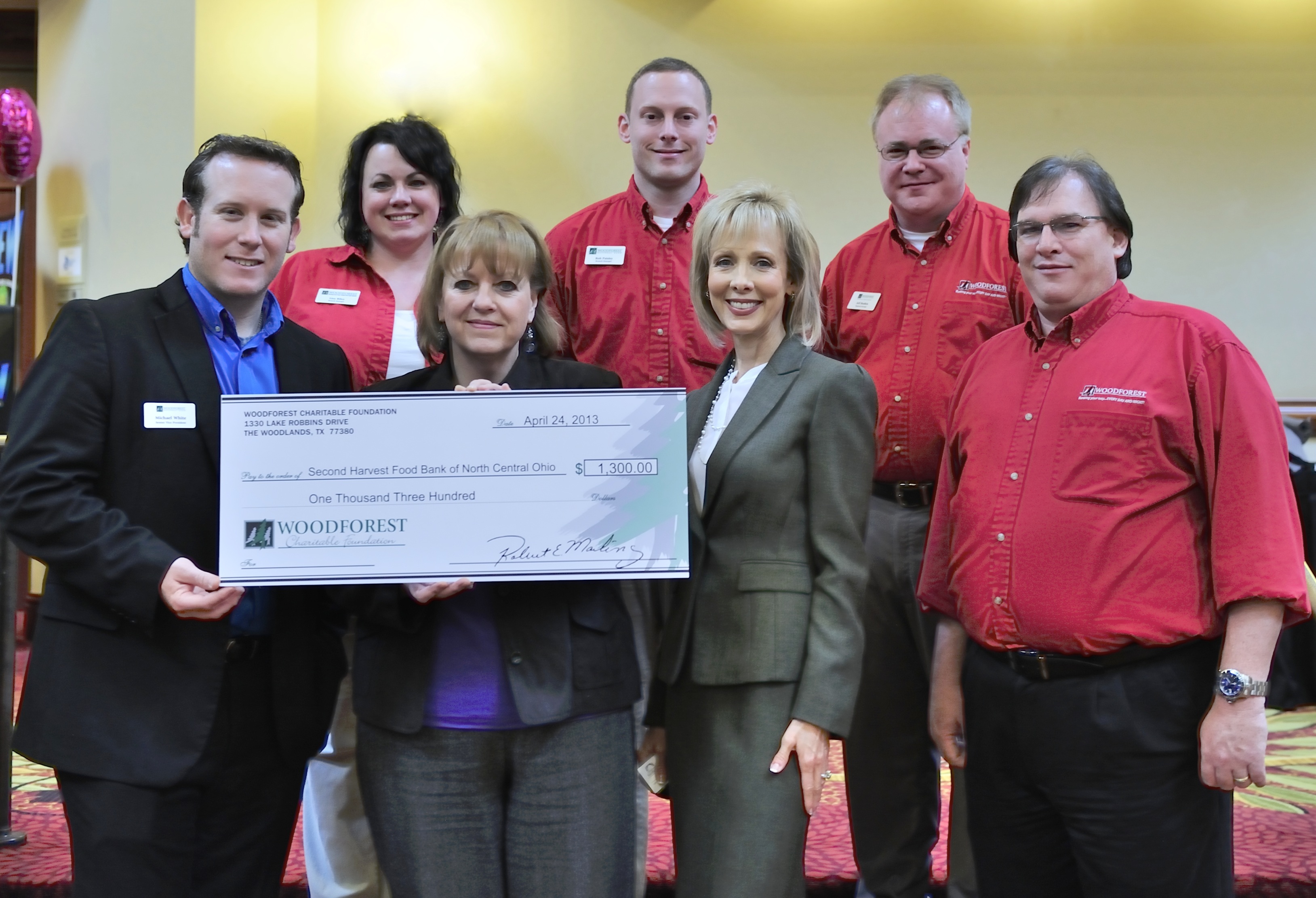 Second Harvest Food Bank of North Central Ohio receives $1,300 donation from WCF.