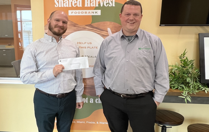 Shared Harvest Food Bank recently received a $1,950.00 donation from WCF.