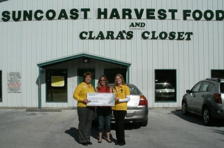 Suncoast Harvest Food Bank Receives $185 Donation