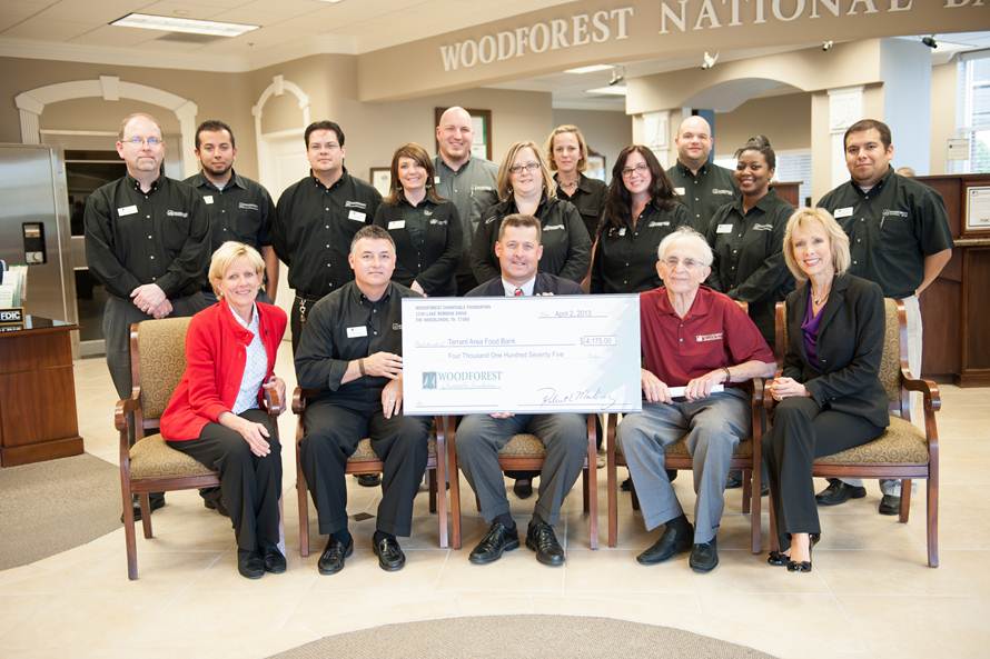 Tarrant Area Food Bank receives $4,175 donation from Woodforest Charitable Foundation.