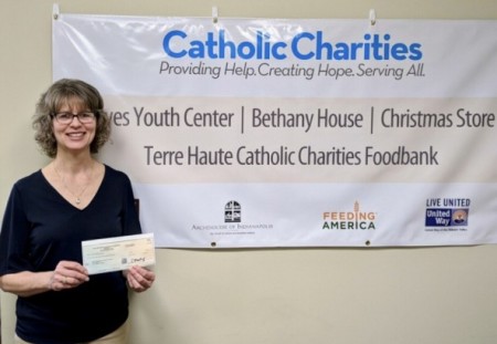 Terre Haute Catholic Charities Food Bank recently received a $2,340 donation from WCF.