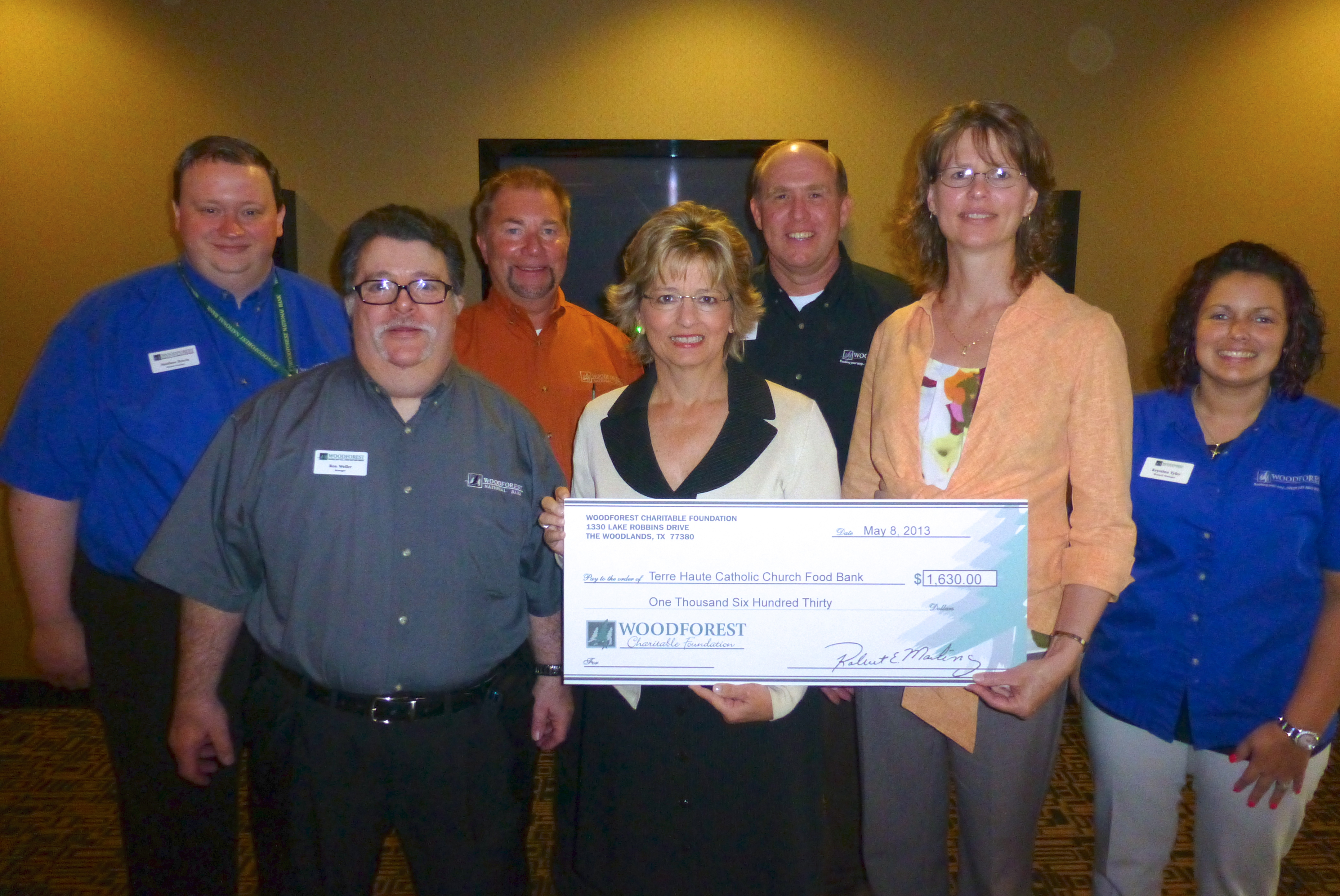 Terre Haute Catholic Charities Foodbank receives $1,630 donation from WCF.