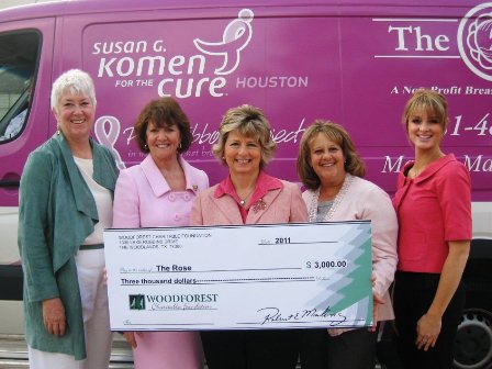 The Rose receives $5,000 donation from Woodforest Charitable Foundation.