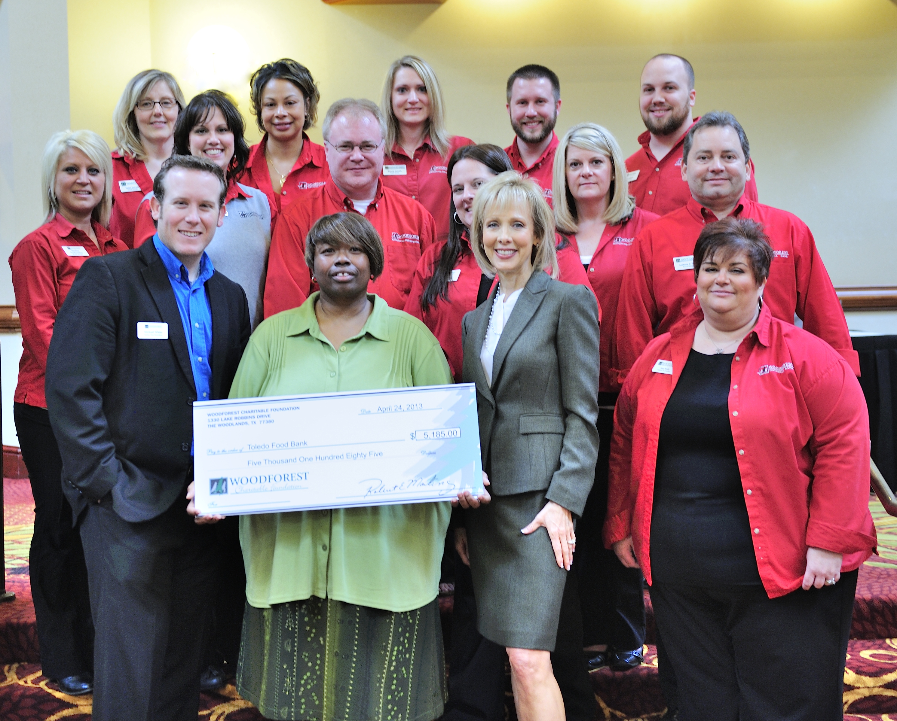Toledo Northwestern Ohio Food Bank receives $5,185 from Woodforest Charitable Foundation.