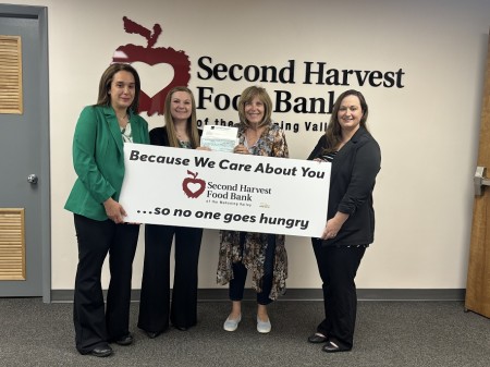 Second Harvest Food Bank of the Mahoning Valley recently received a $1,755.00 donation from WCF.