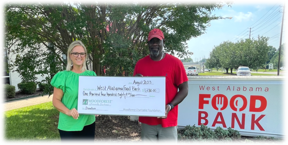 West Alabama Food Bank received a donation from WCF.