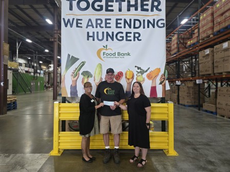 Food Bank of Central New York recently received a $1,170.00 donation from WCF.