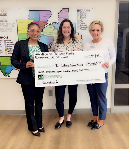 Tri-State Food Bank recently received a $2,610.00 donation from WCF.