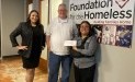 Foundation for the Homeless recently received a $3,500.00 donation from WCF.