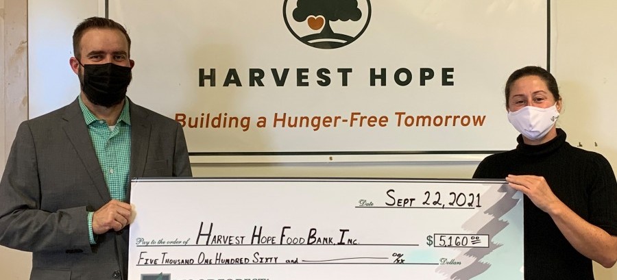 Harvest Hope Food Bank recently received a $5,160.00 donation from The Woodforest Charitable Foundation.