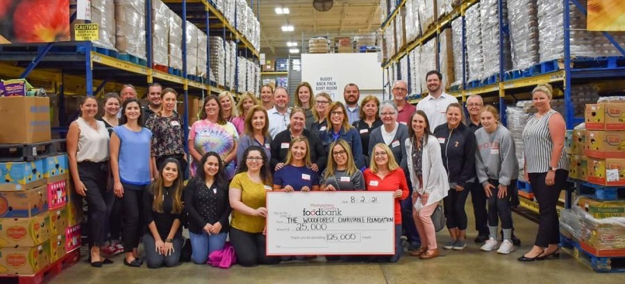 Montgomery County Food Bank recently received a $25,000.00 donation from The Woodforest Charitable Foundation.